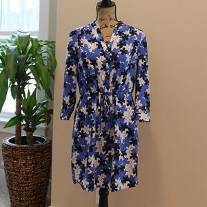 Diane Von Furstenberg floral drawstring shirtdress
